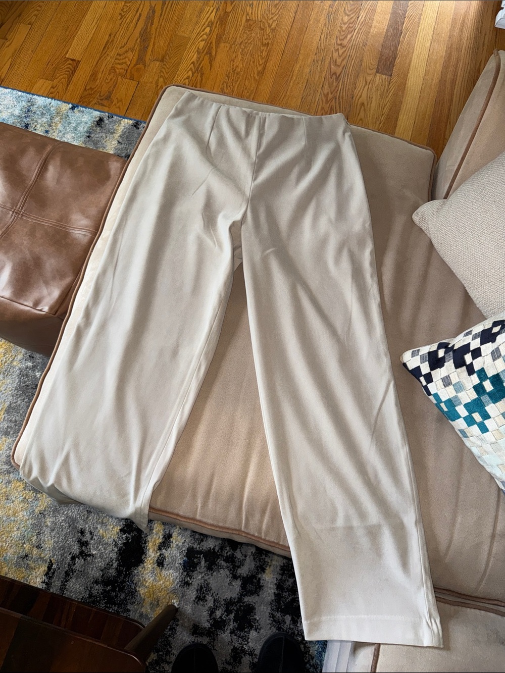 J. Jill Women's Wide-Leg Dress Pants in Light Tan